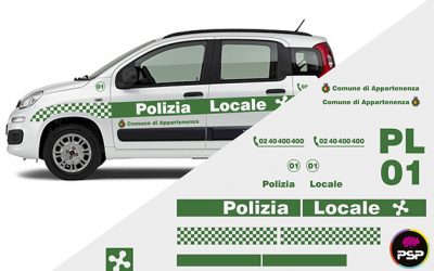 Livrea Polizia Locale Lombardia per Fiat Panda